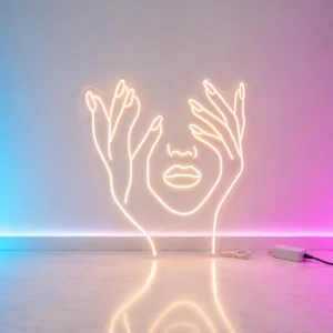 Twarz - ręce Neon LED 100x100 cm – Ledon Neon Flex Gdynia