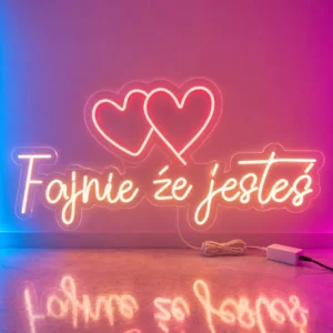 Fajnie że jesteś Neon LED 100x55 cm – Ledon Neon Flex Gdynia