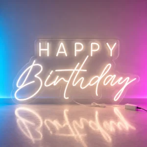 Happy Birthday Neon LED 100x55 cm – Ledon Neon Flex Gdynia