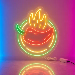 Papryka w Kole Neon LED 70x70 cm – Ledon Neon Flex Gdynia