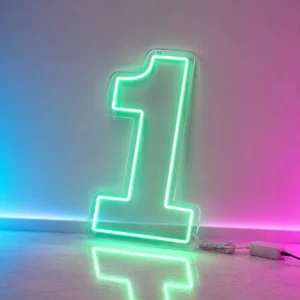 Cyfra 1 Neon LED 100x50 cm – Ledon Neon Flex Gdynia