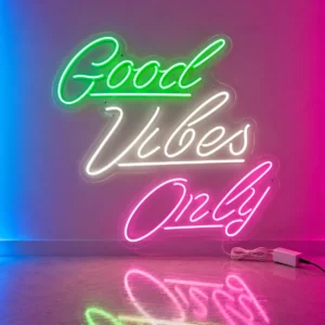 Good Vibes Only Neon LED 100x100 cm - Neon Dekoracyjny Gdynia