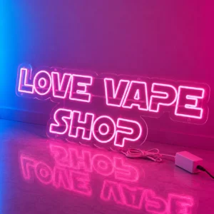 Love Vape Shop Neon LED 100x32 cm – Neon do Sklepu Gdynia